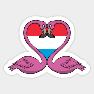 Flamingo Luxembourg Sticker